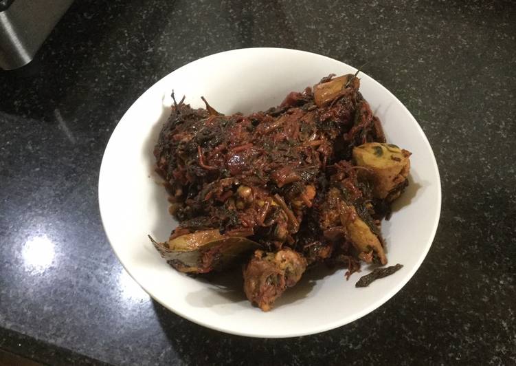 Red Spinach with Chicken