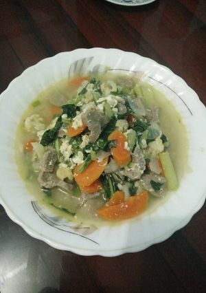 Foto resep Capcay Kuah Telur Bakso