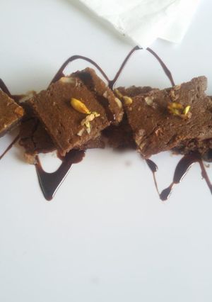 A picture of Chocolate banana barfi.