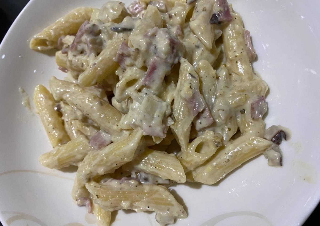 Penne carbonara
