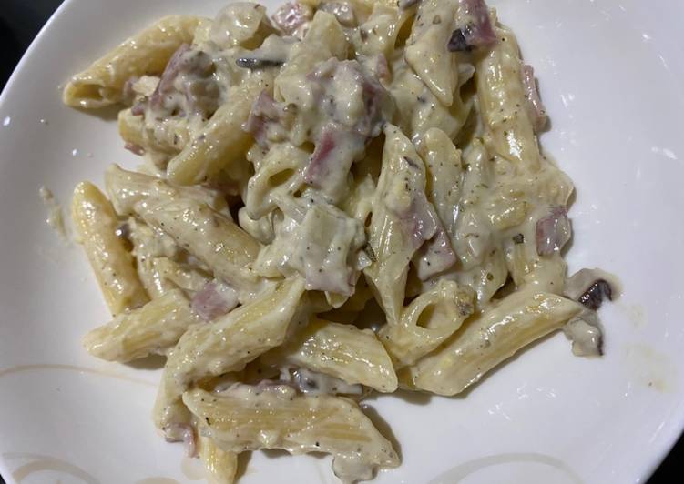 Penne carbonara