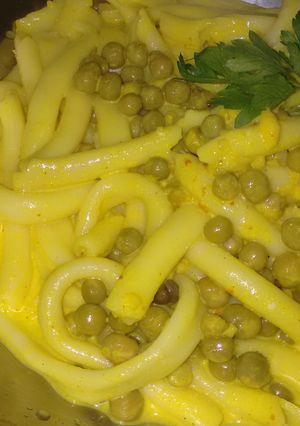 Una foto de Pastas con salsa de azafrán light