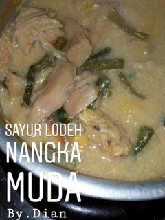 Foto resep Sayur Lodeh Nangka muda(lodeh tewel,kacang panjang dan tempe)
