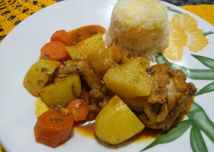 Frango cozido com batata e cenoura - Tudogosreceitas