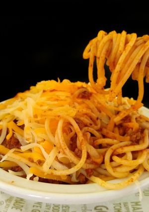 Una foto de "Cincinnati chili" {un chile con carne muy diferente}🍝