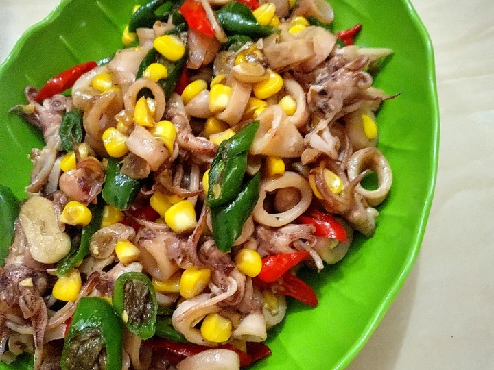 Cara Simple Membuat Resep  Tumis Cumi Asin Jagung Manis yang Bisa Manjain Lidah, Bikin Ketagihan