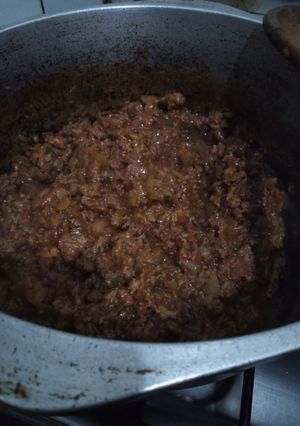 Una foto de Salsa con carne picada fácil😋