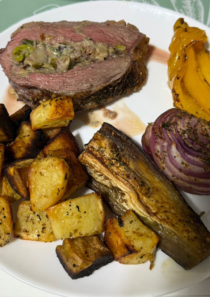 Una foto de Picaña rellena con verduras al horno 🤩
