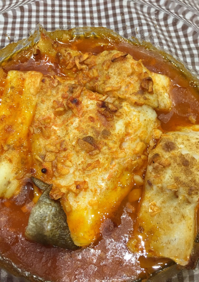 Una foto de Bacalao al horno