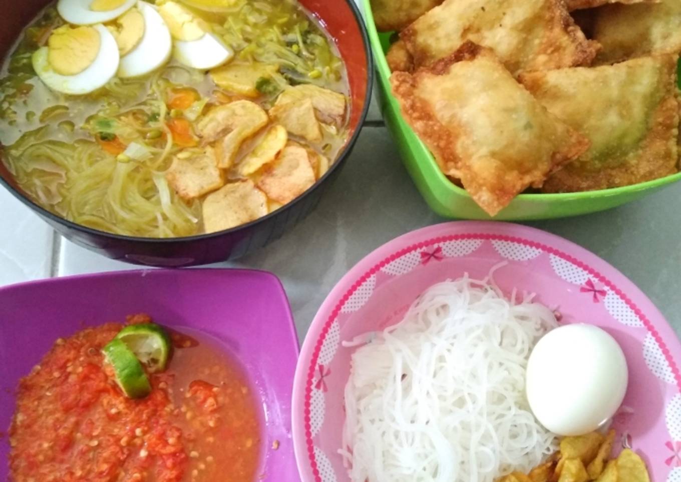 Soto Banjar sayuran ala kadarnya (tanpa ayam)