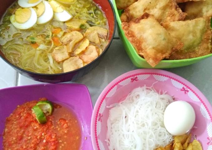 Soto Banjar sayuran ala kadarnya (tanpa ayam)