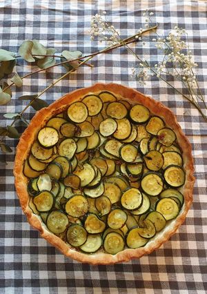 Une photo de Tarte courgettes et miel 🍯
