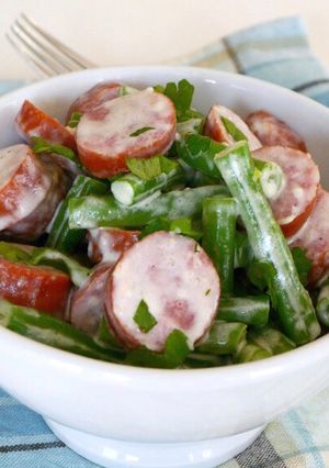 A picture of Low Carb Sausage Alfredo.