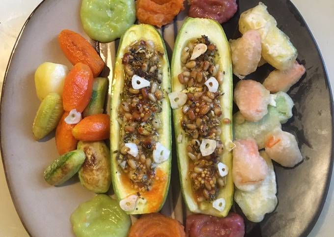 Кабачки, фаршированные орехами