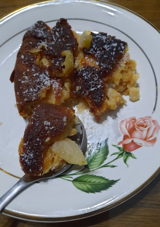 Una foto de Torta navideña nevada de manzanas