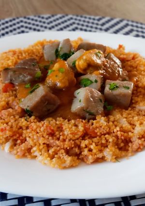 Una foto de Cuscús con mejillones y atún