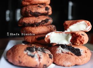 Foto resep Chewy Red Velvet Oreo Cookies (#dessert lumer)🇮🇩
