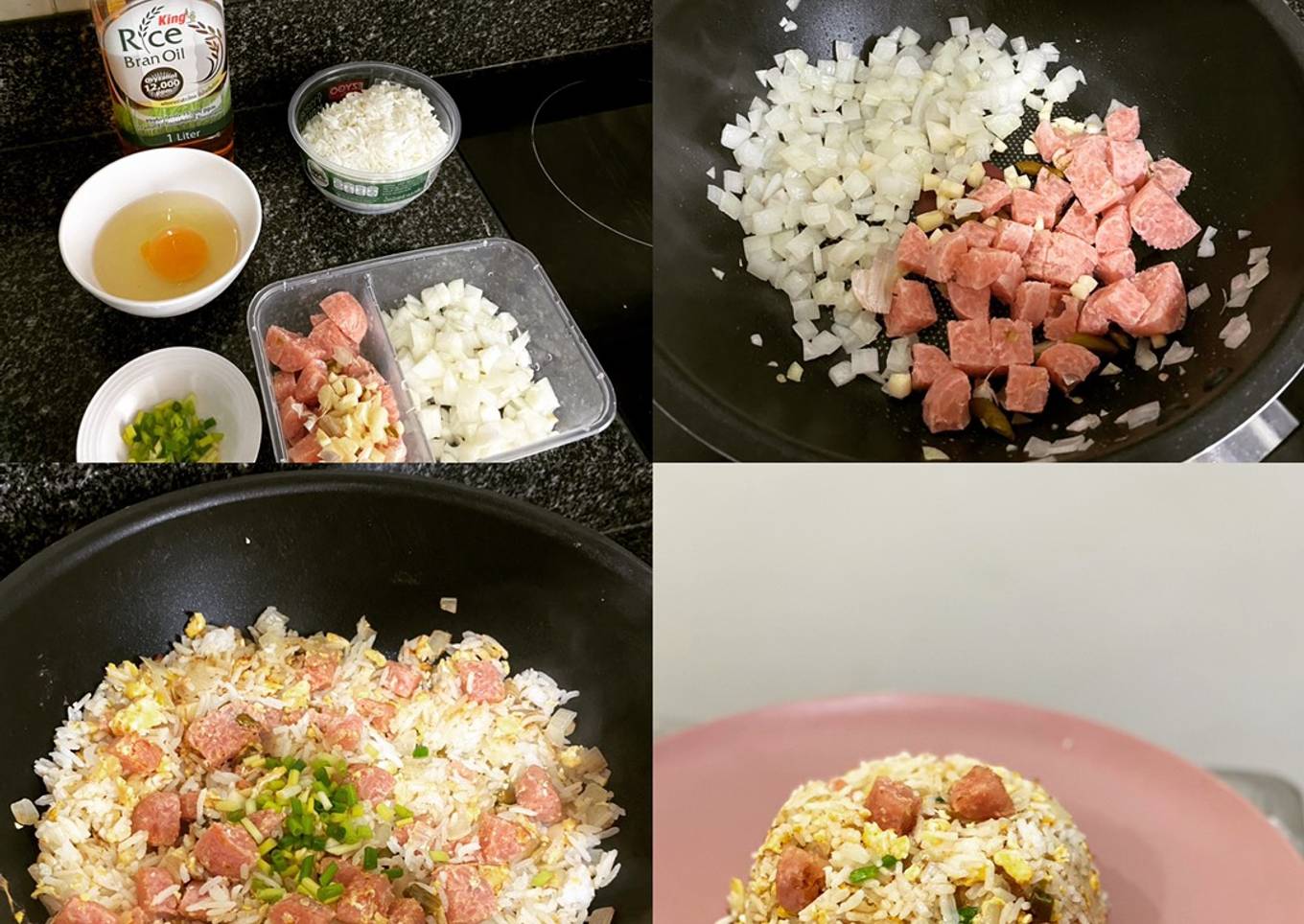 Fried rice with fermented pork(Naem)