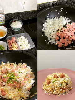 A picture of Fried rice with fermented pork(Naem).