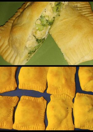 A picture of Cheesy Chicken Broccoli Crescent Foldovers.