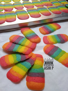 Foto resep Lidah Kucing Rainbow...Renyah,Kres-Kres...🌈