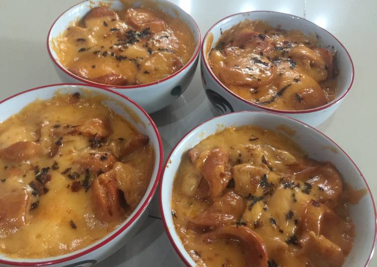 Resep Nasi Mentai topping ayam &amp; sosis yang Sempurna