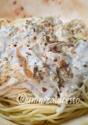Foto resep Saus Alfredo Ayam & Jamur