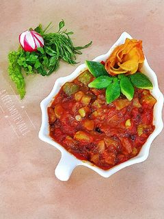 عکسی از دستور خوراک کدو سبز(وگان)