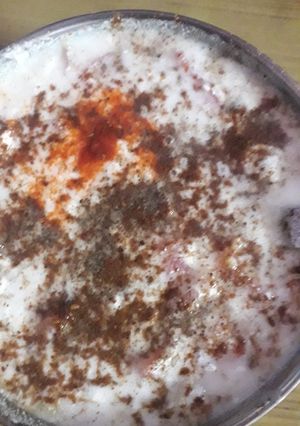 A picture of Veg raita.