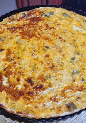 Una foto de Tarta de puerros y cebolla❤️