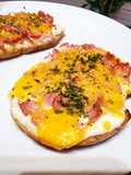 Bruschettas jambon cheddar