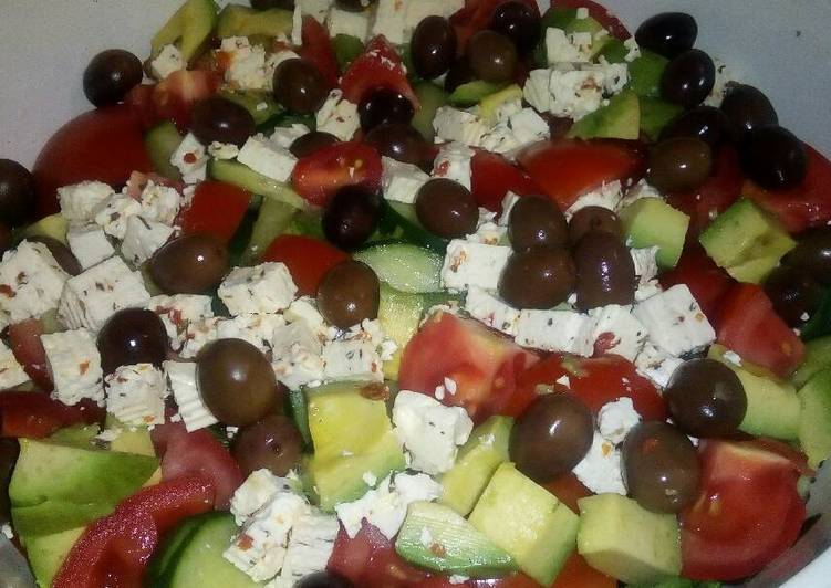 Cucumbers, Avocado and Tomato salad