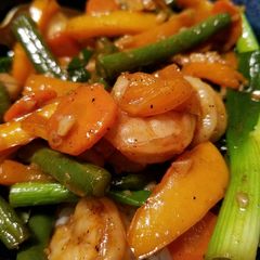 A picture of Shrimp stir-fry.