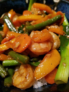 A picture of Shrimp stir-fry.