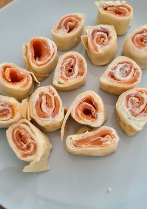 Une photo de Roulés truite / jambon persillés