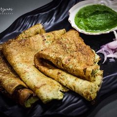 A picture of Moong Dal Cheela | Split Moong Pancake.
