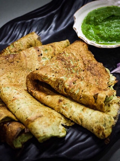 A picture of Moong Dal Cheela | Split Moong Pancake.