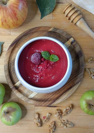Une photo de 🍎Compote Pomme Framboise