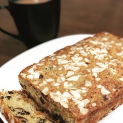 A picture of Nanna’s mixed fruit loaf.