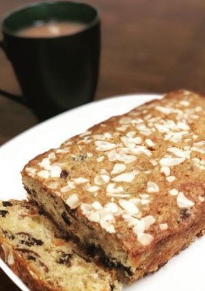 A picture of Nanna’s mixed fruit loaf.