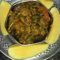 A picture of Sarso wali bhindi.
