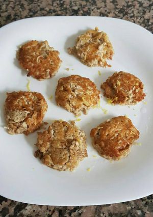Una foto de Buñuelos light de manzana sin harina, ni leche, ni azúcar