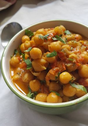 A picture of Coconut Chickpea Curry.