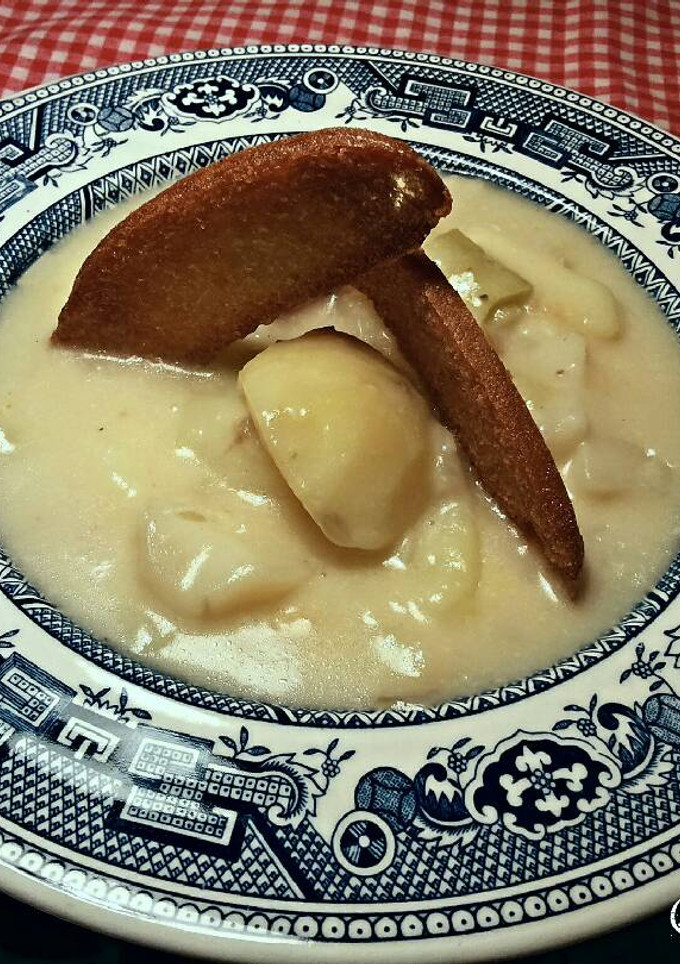 Una foto de Estofado de patatas cremosas con nata