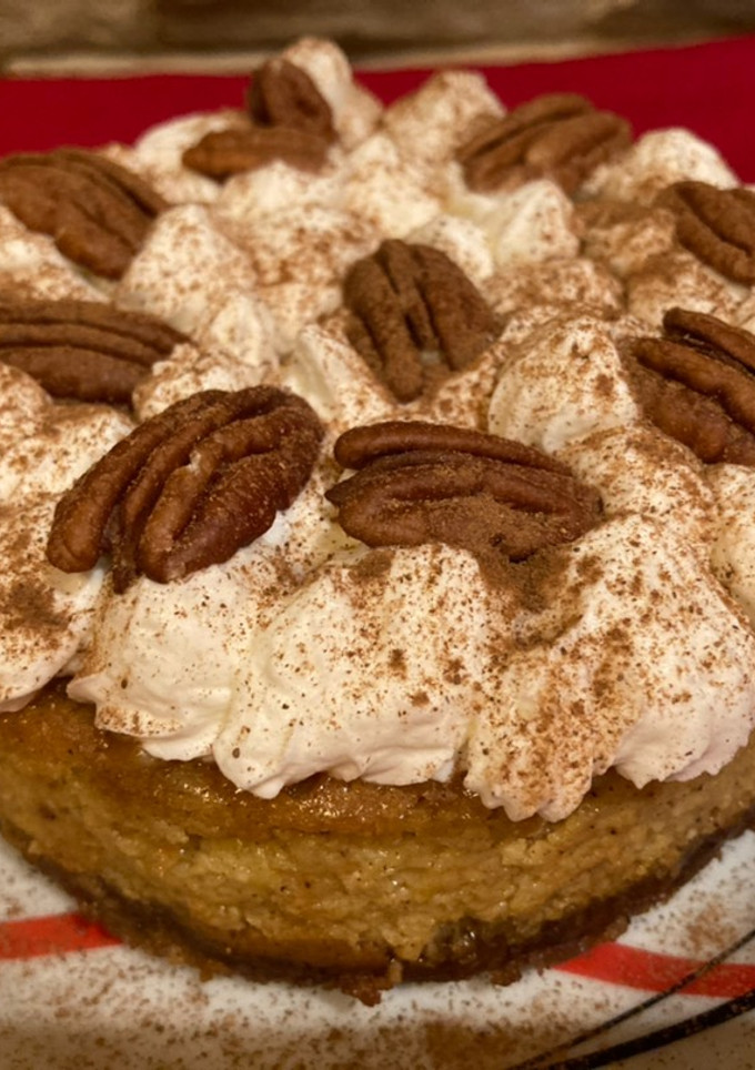 Una foto de Cheesecake de calabaza