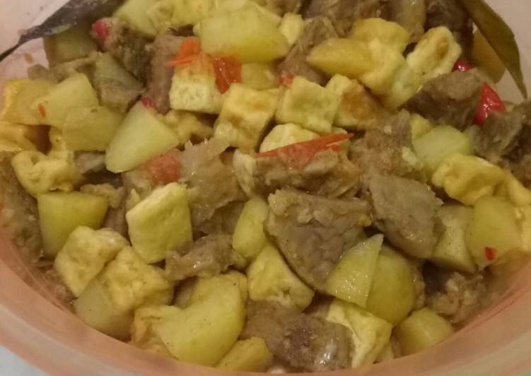 Tumis Daging Kentang Tahu