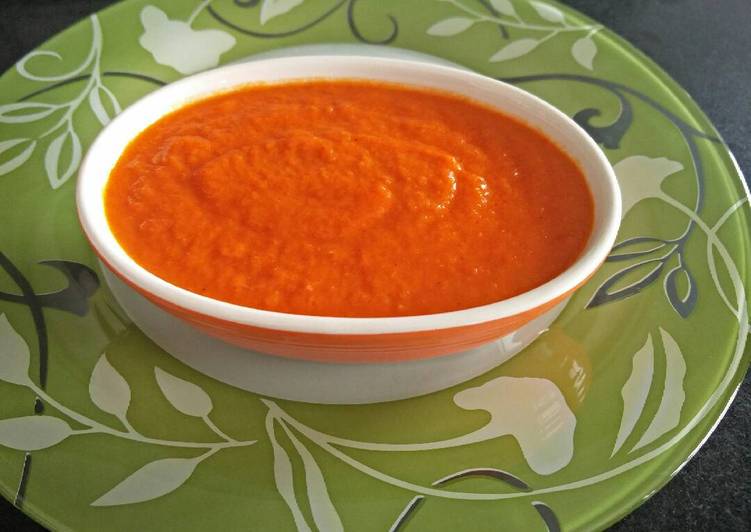 Red bell pepper sauce