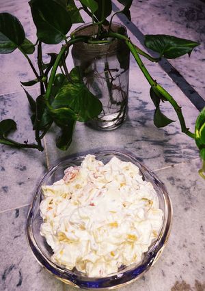 A picture of Cocktail Fruit Cream Salad 😋🥗.