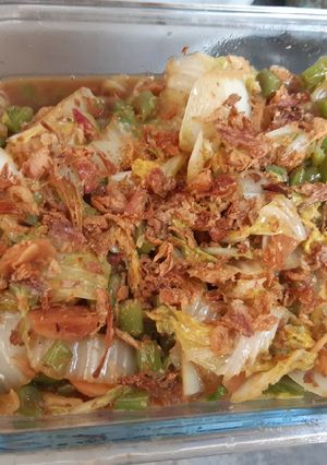 Foto resep Oseng Bunsay (buncis, sawi,sosis)