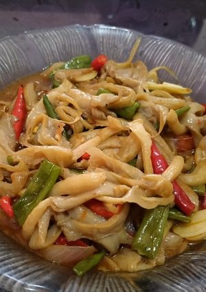 Foto resep Tumis jamur suwir buncis saus tiram